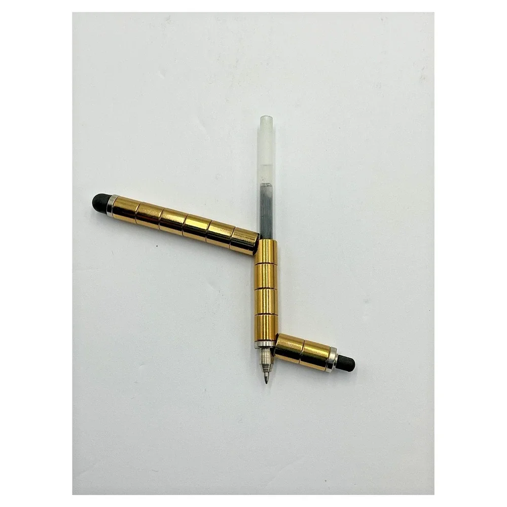 Magnetic‎ Self-Assemble Fidget Pen Gold Black Ink